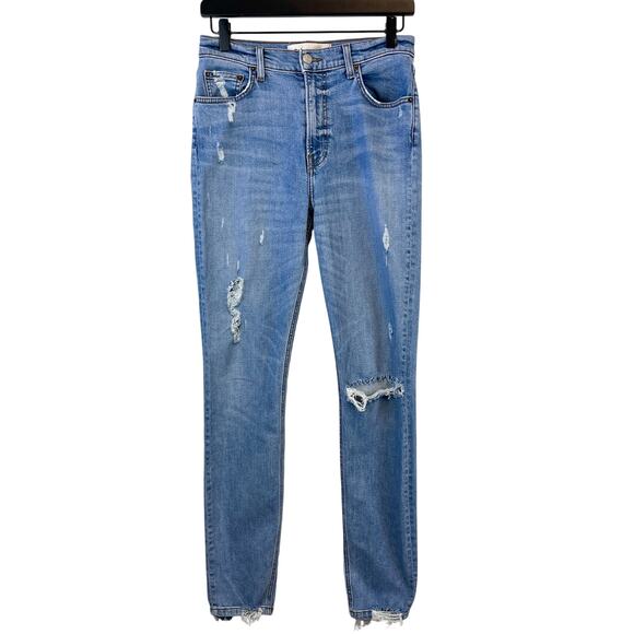 Reformation Size 27 High & Skinny Distressed Denim Jeans 29” - Picture 1 of 13